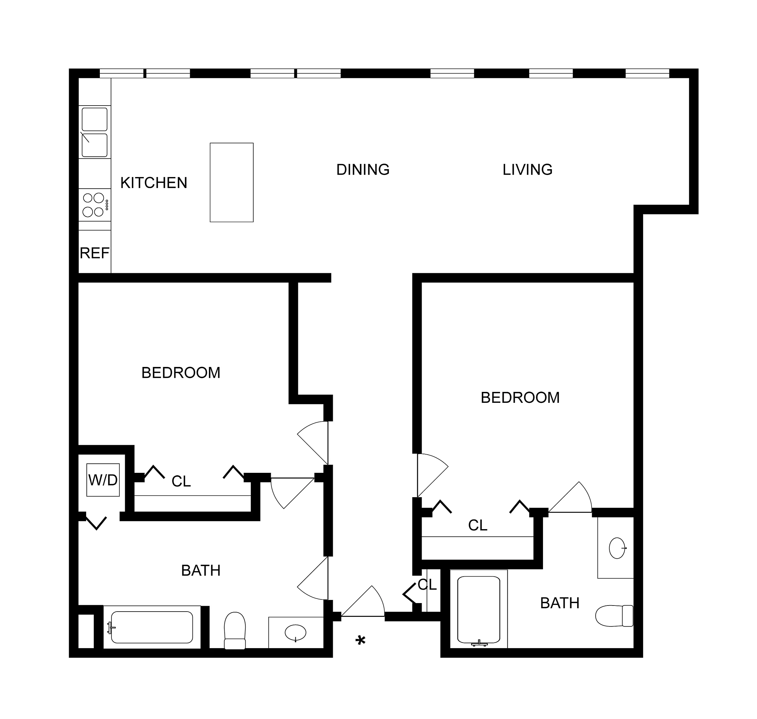C4 | 2-Bedroom Floorplan