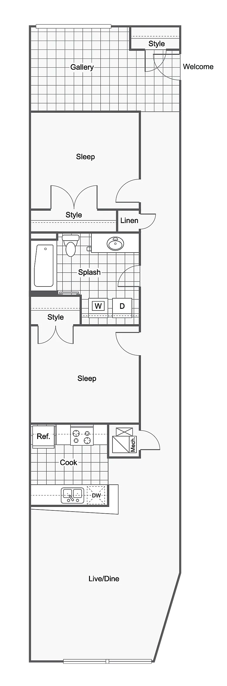 Broadway | 2-Bedroom Floorplan