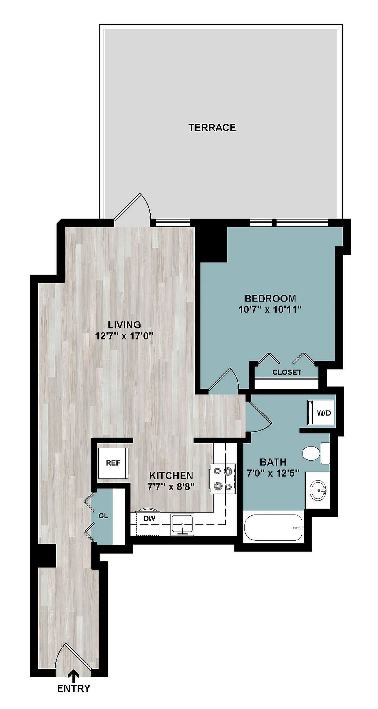 A.1 | 1-Bedroom Floorplan