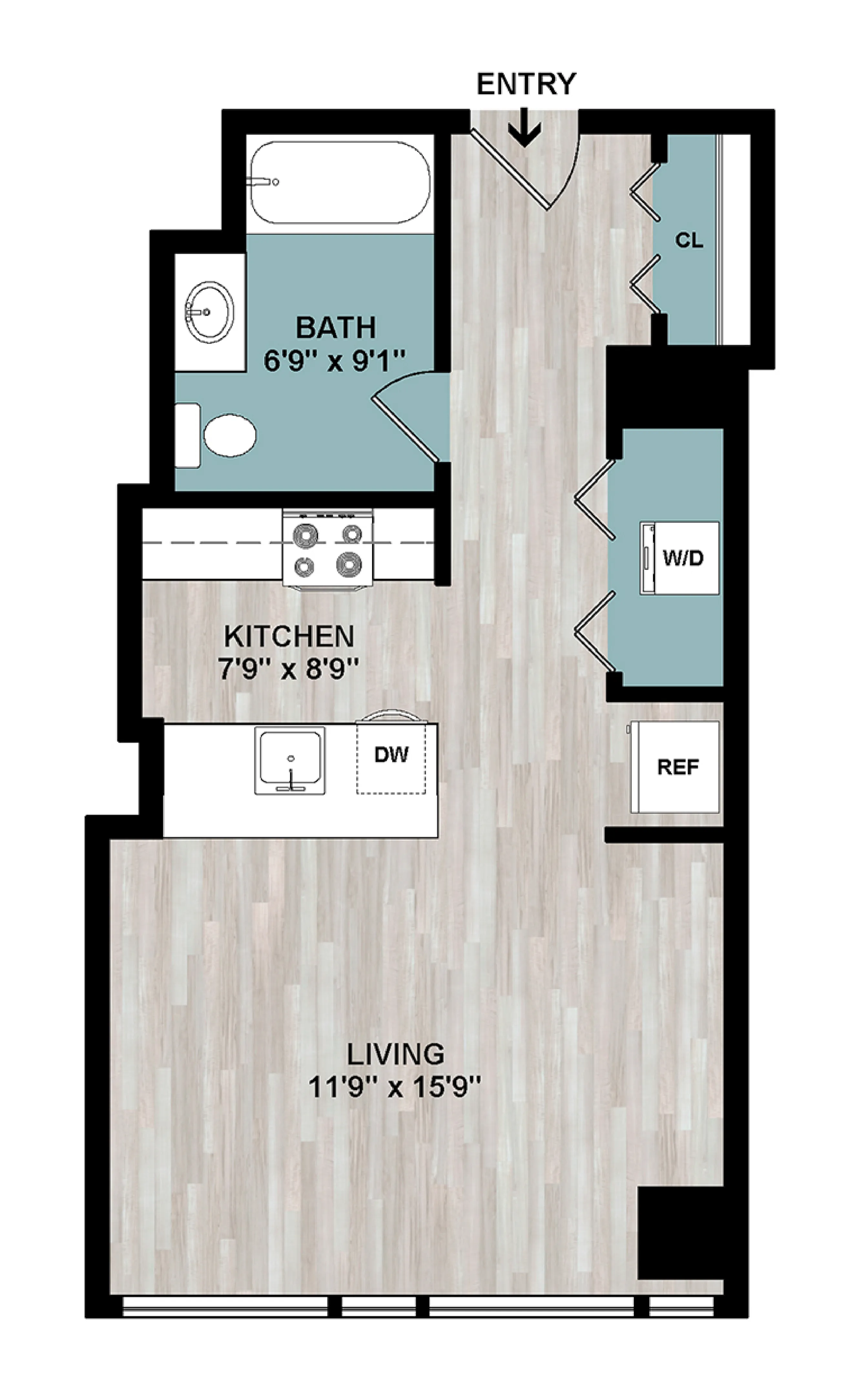 S | Studio Floorplan