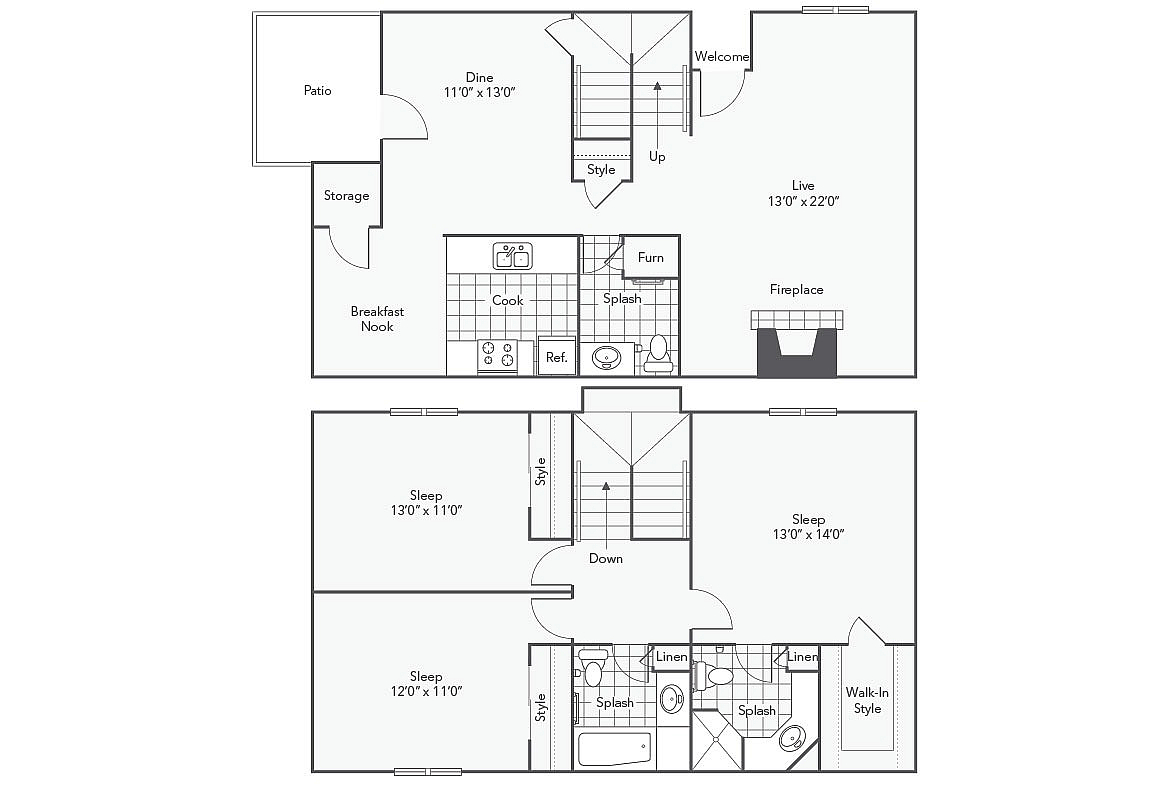 C3 | 3-Bedroom Floorplan