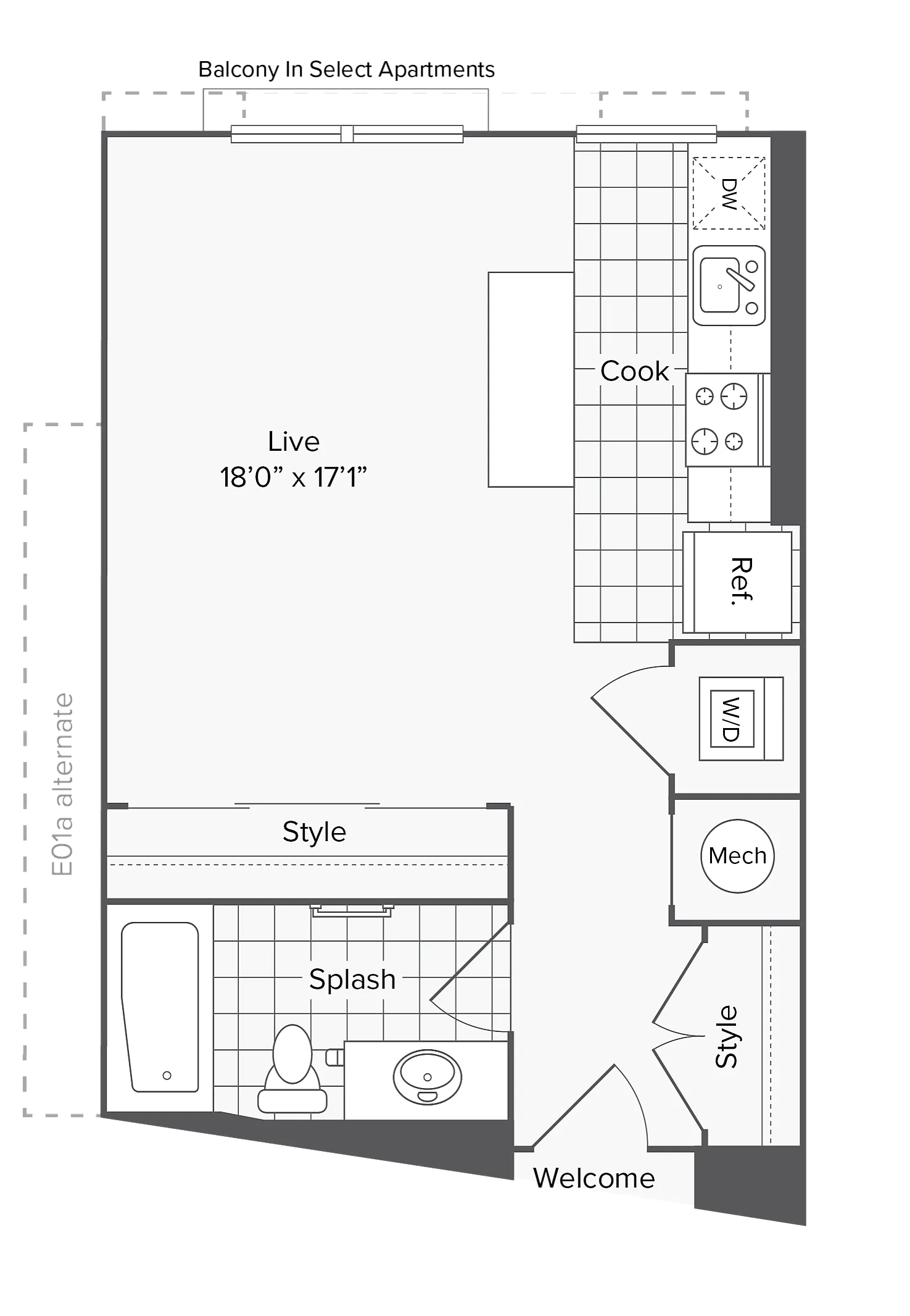 Studio - A floor plan