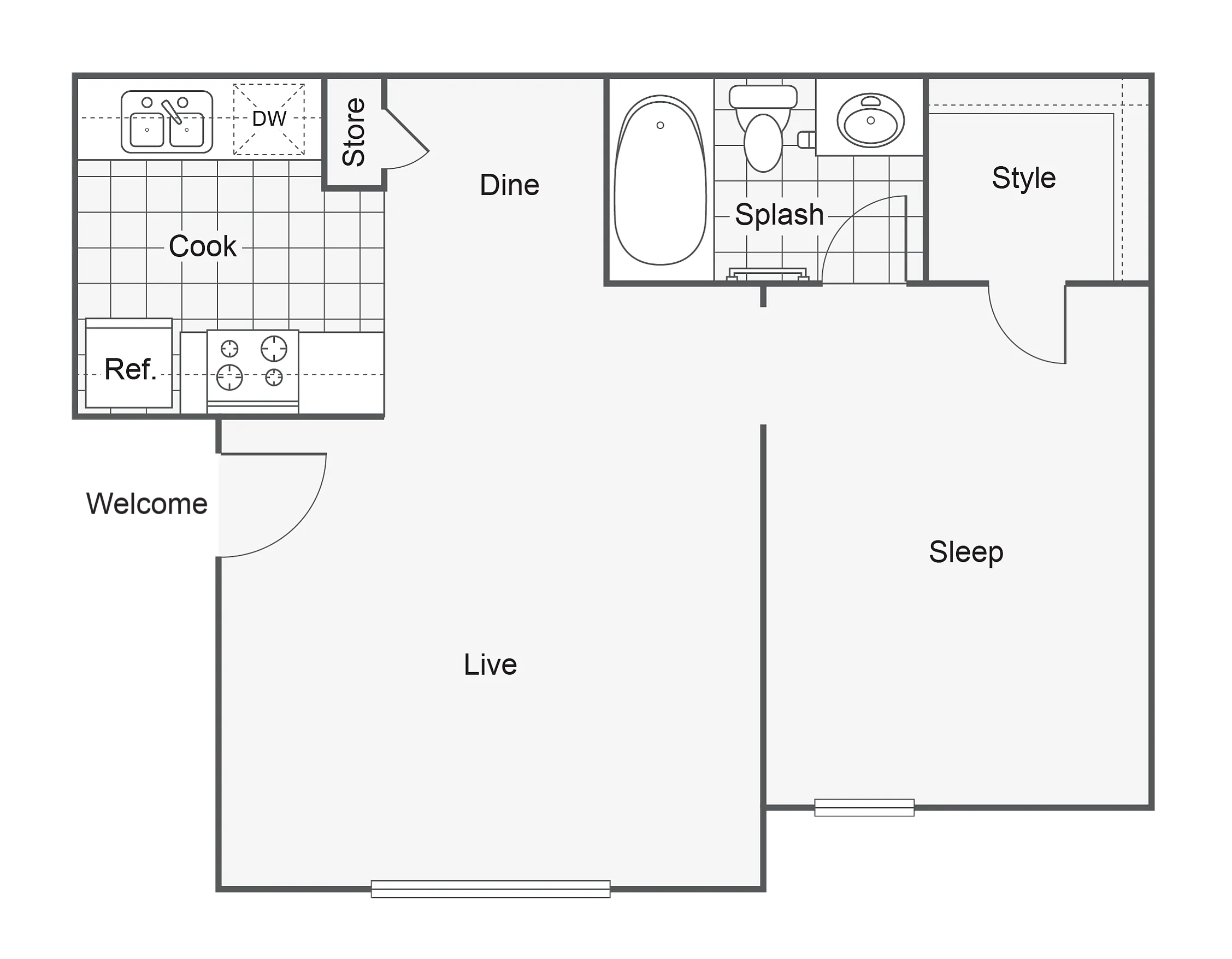 Studio - A floor plan