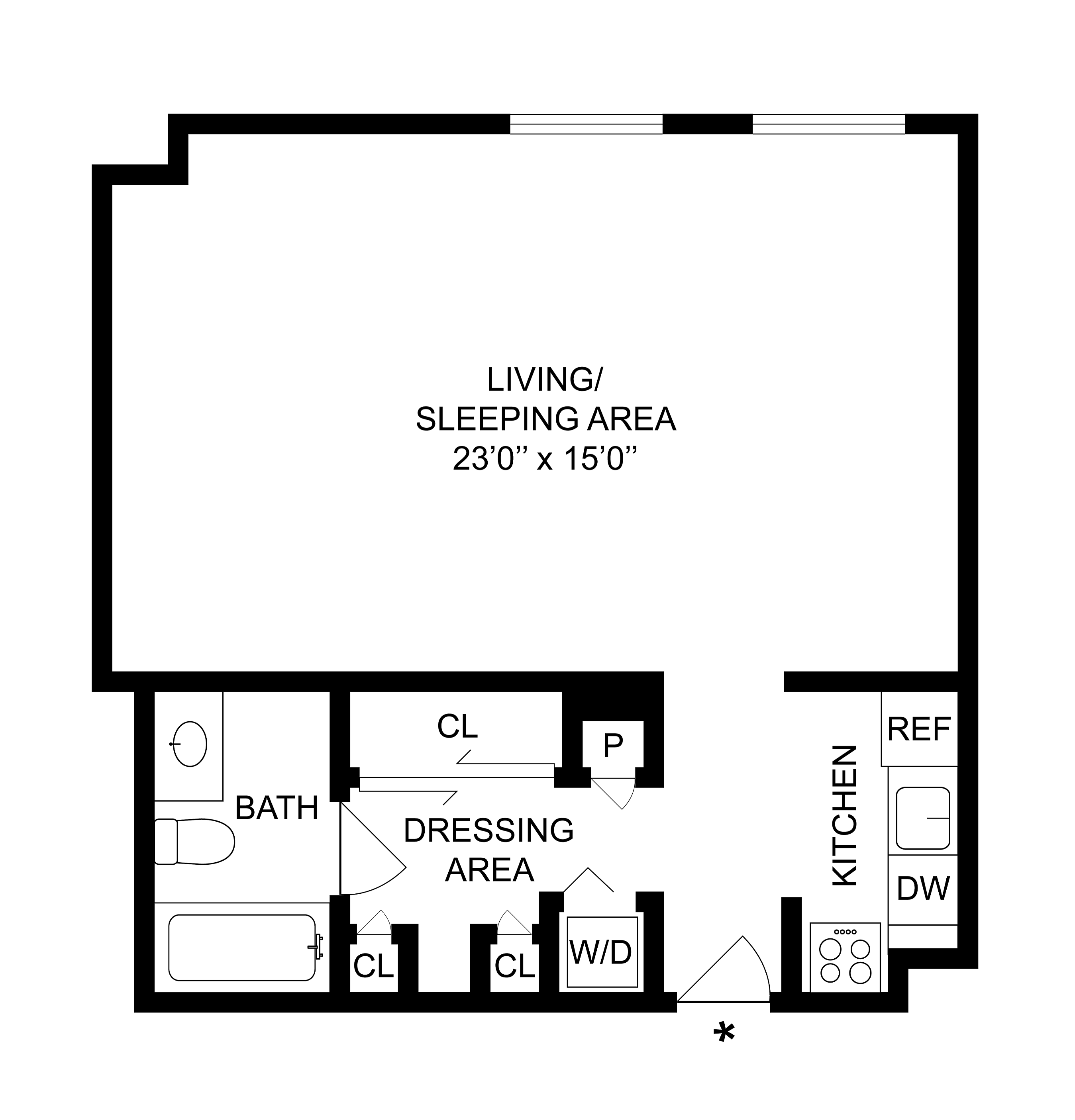 Studio - C Floorplan