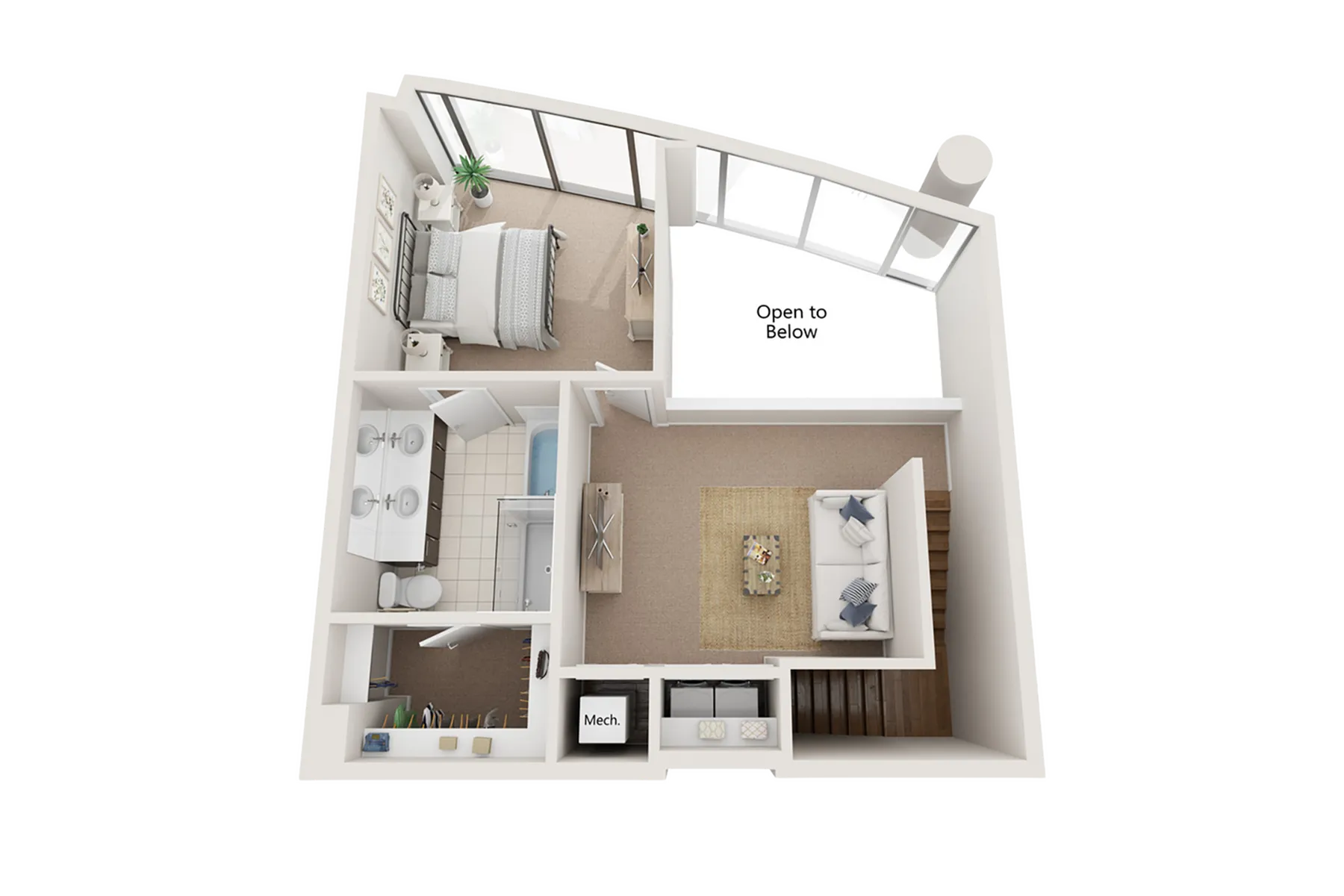 Arrive Upper Kirby_1BR 1BA Garden Loft A 2nd floor