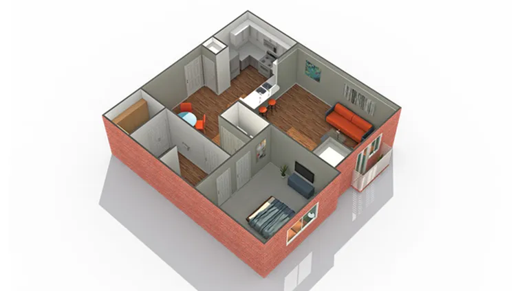 Isles | 1-Bedroom Floorplan