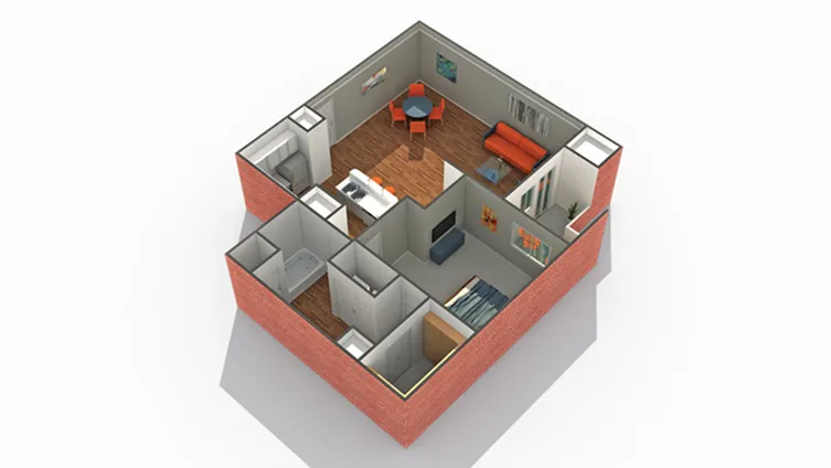 Mitchell | 1-Bedroom Floorplan