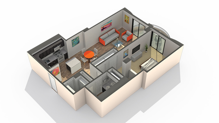 Floor Plan 7 | Apartments for Rent Wheaton IL | ReNew Wheaton Center