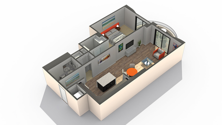 Floor Plan 2 | Apartments for Rent Wheaton IL | ReNew Wheaton Center