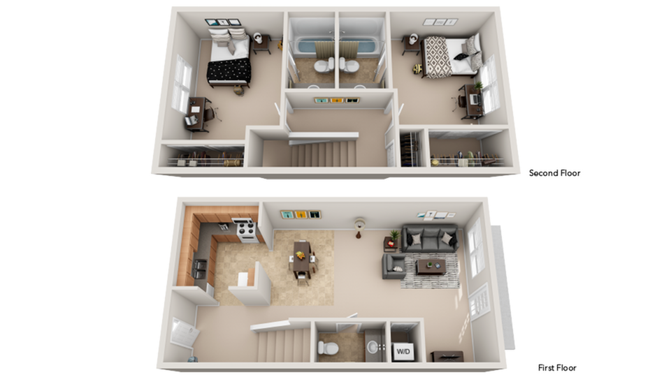Bellamy 2-Bedroom Floorplan