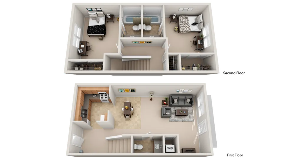 Meridian 2-Bedroom Floorplan
