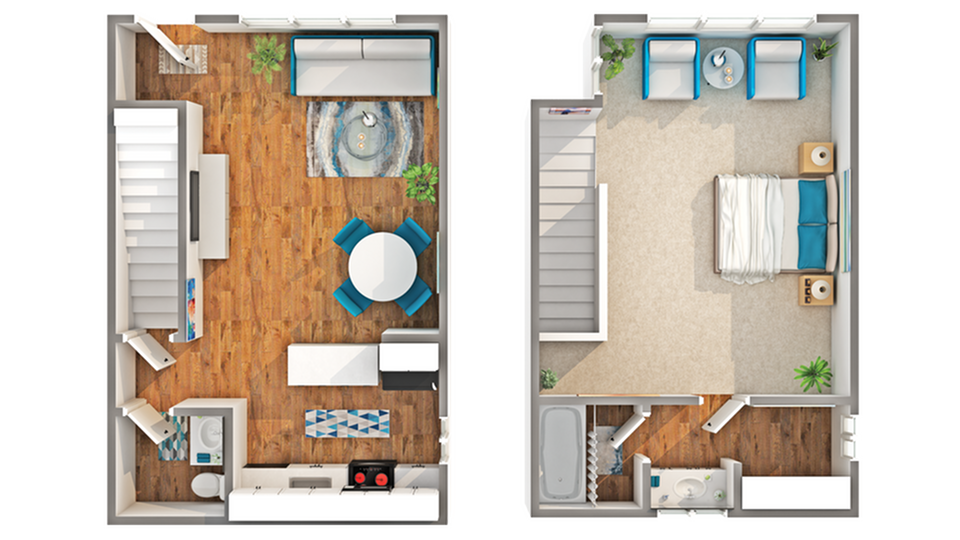 Aspen | One Bed Townhome