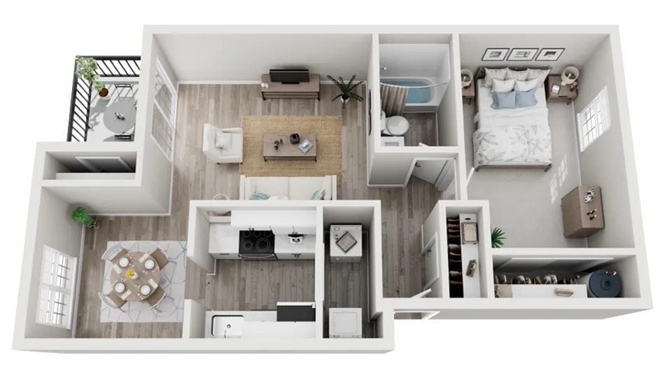 ReNew Water\'s Edge | Floorplan | One-Bed