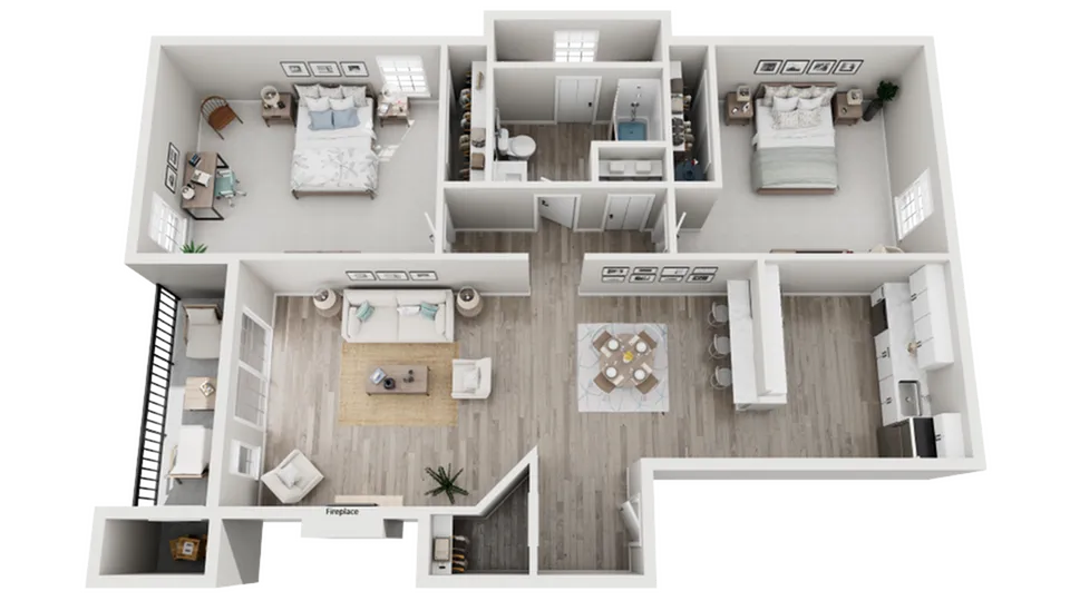 ReNew Water\'s Edge | Floorplan | Two-Bed