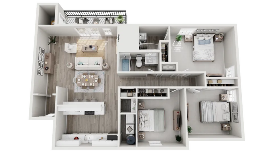 ReNew Water\'s Edge | Floorplan |Three-Bed