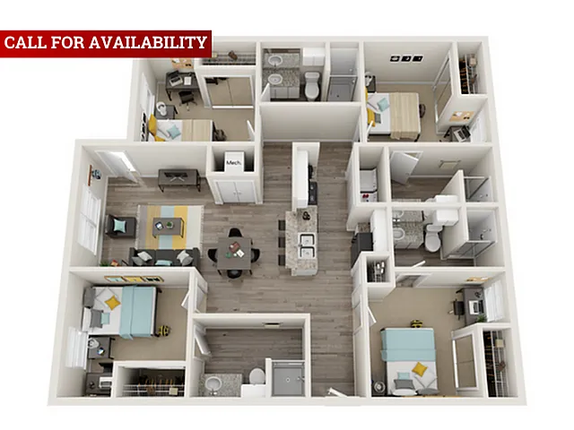 The Reggie 4 Bed/4 Bath Floorplan