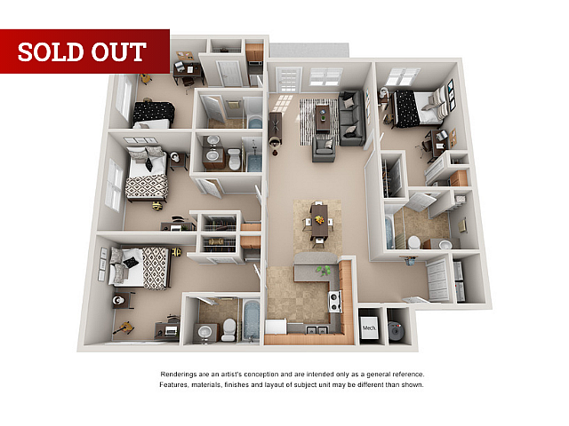 Addison I 4 Bed x 4 Bath I Tallahassee Student Apartments