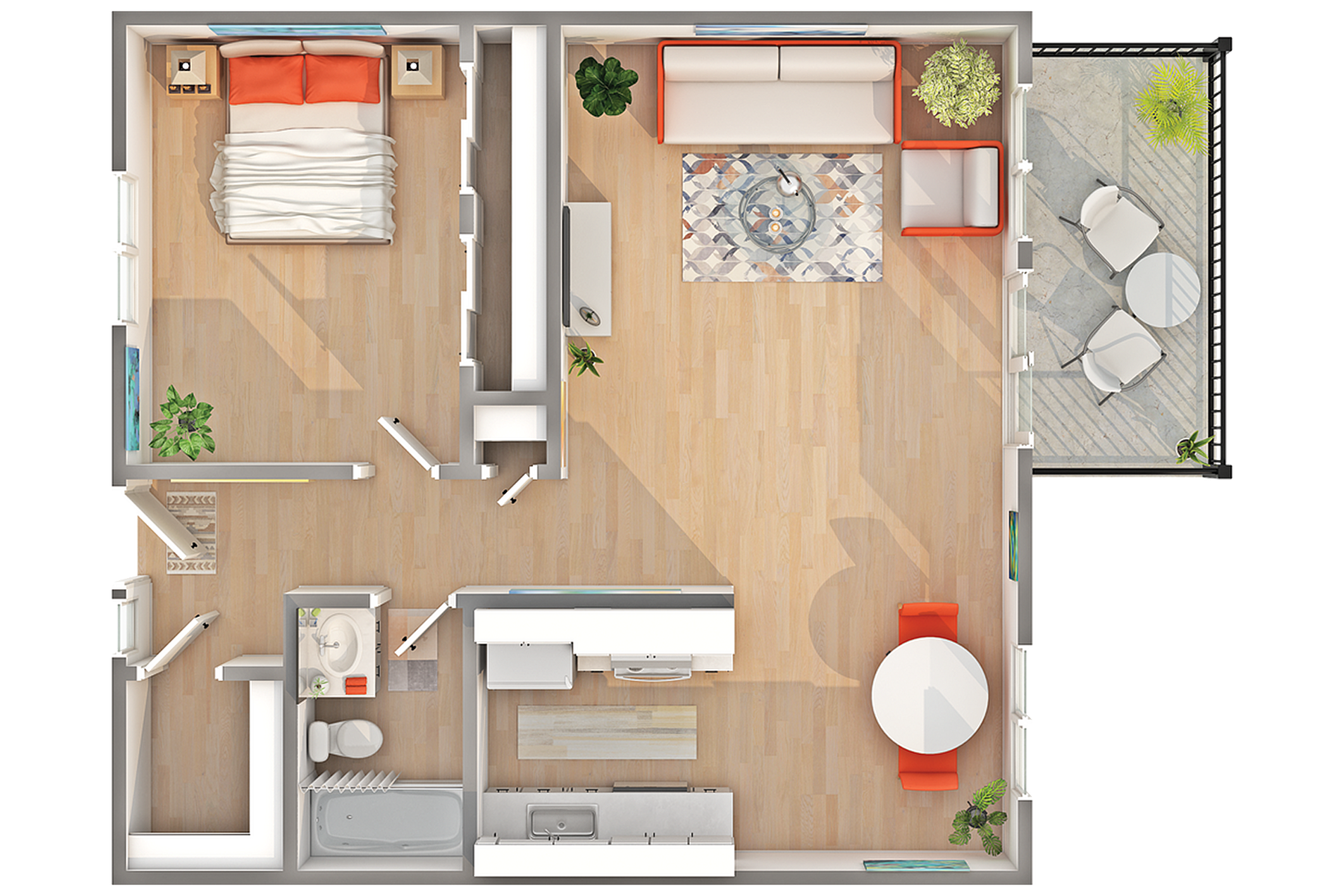 A1 | 1-Bedroom Floorplan