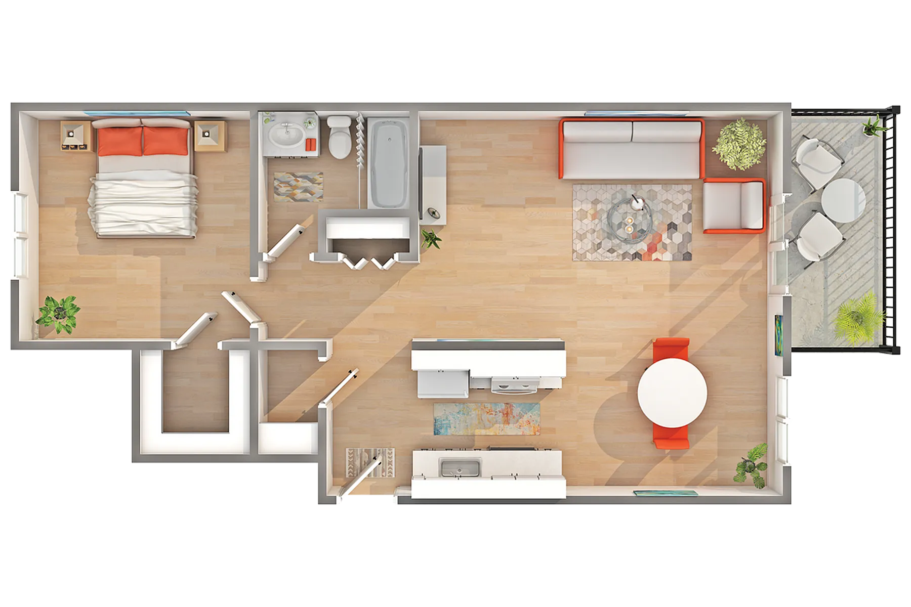 A3 | 1-Bedroom Floorplan