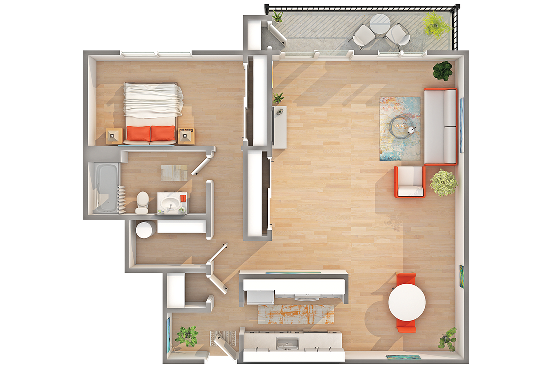 A4 | 1-Bedroom Floorplan