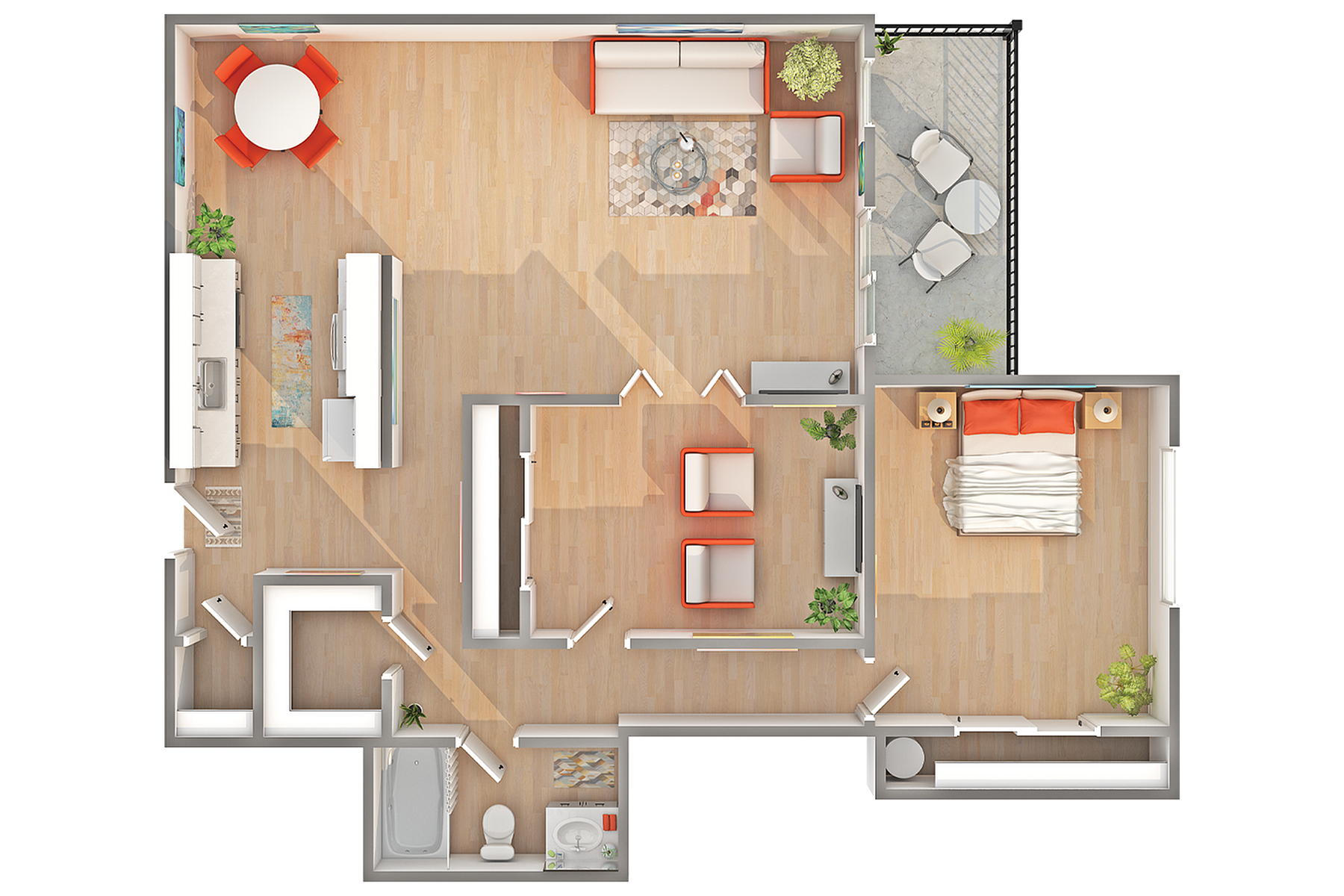 A8 | 1-Bedroom Floorplan