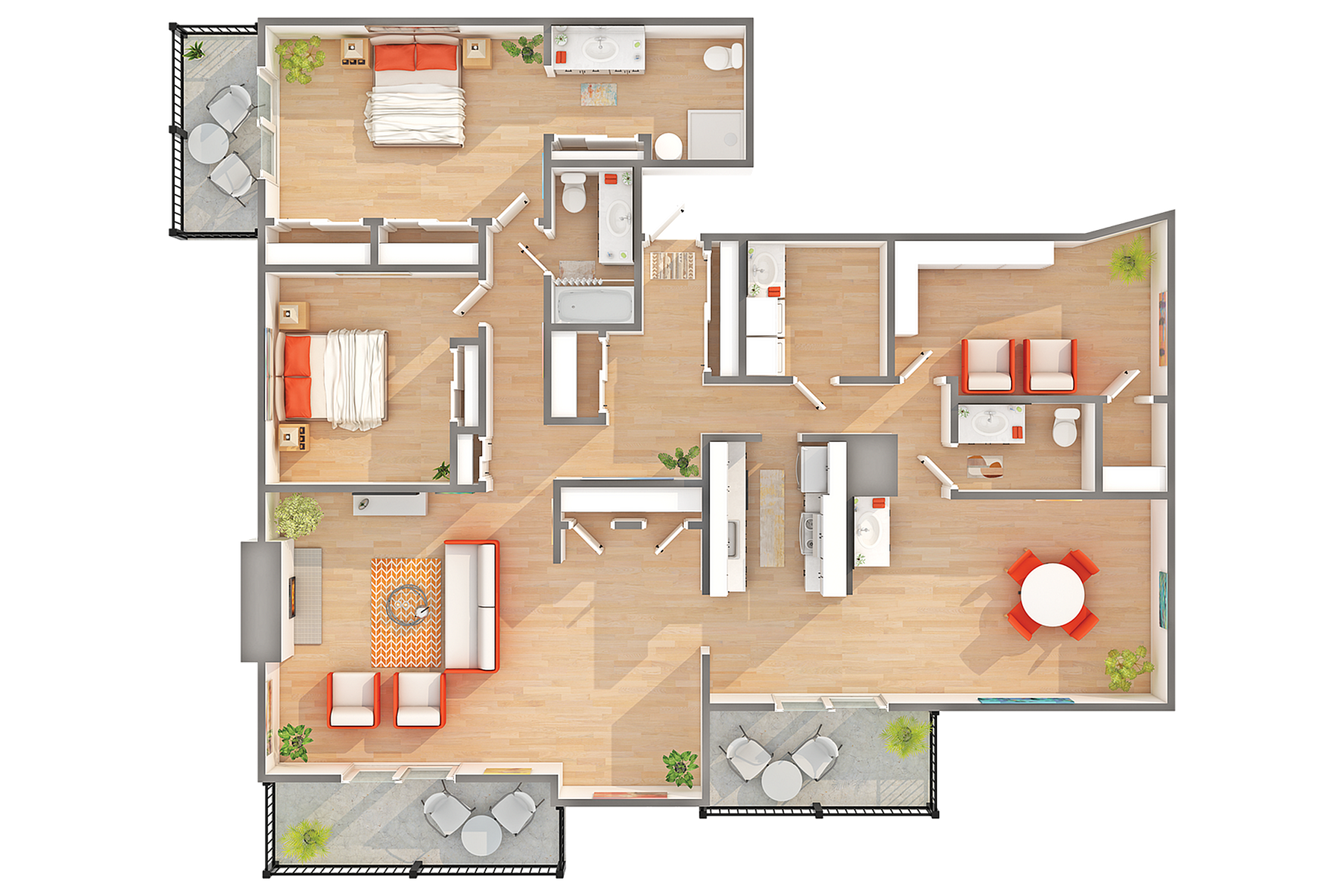 B9 | 2-Bedroom Floorplan