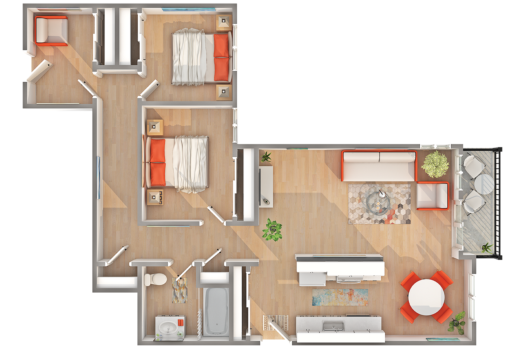 B11 | 2-Bedroom Floorplan