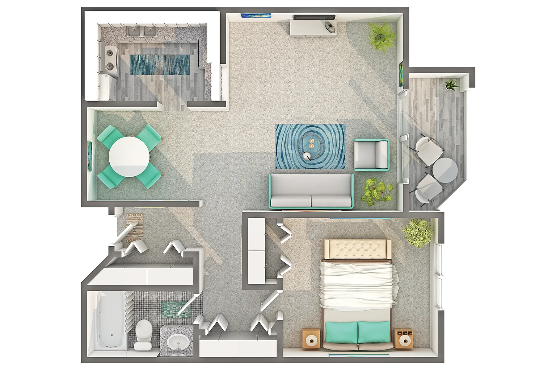 Aquila | 1-Bedroom Floorplan