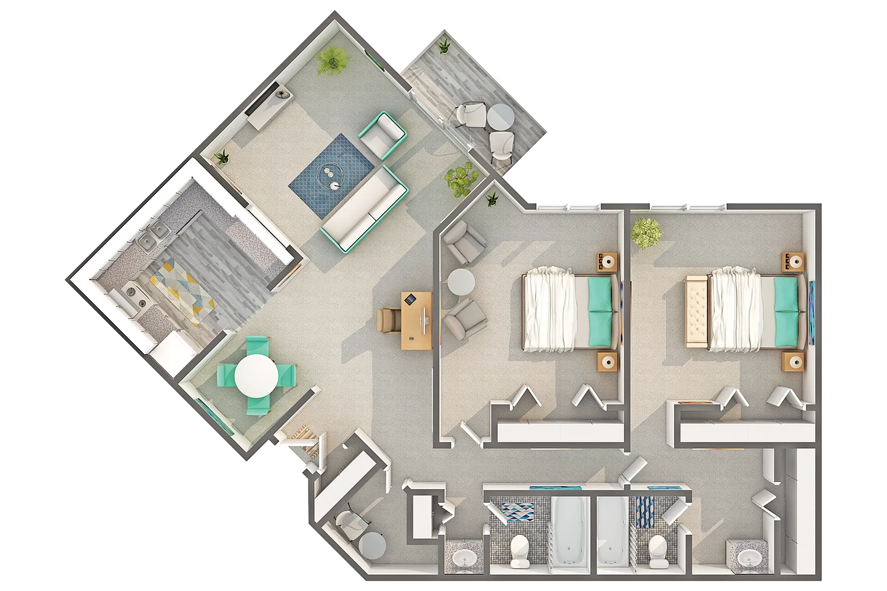 Eliot | 2-Bedroom Floorplan