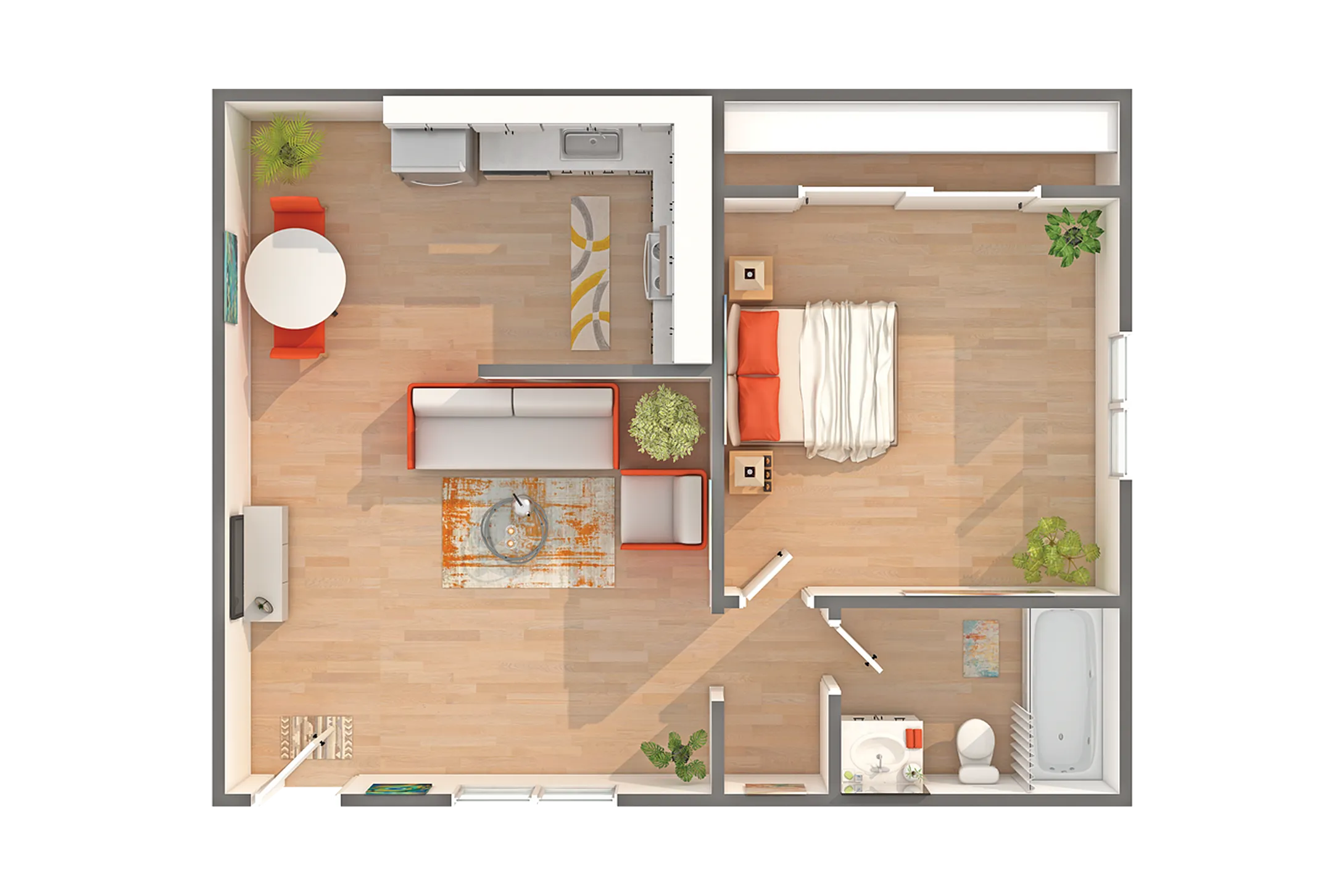 Genesee | 1-Bedroom Floorplan