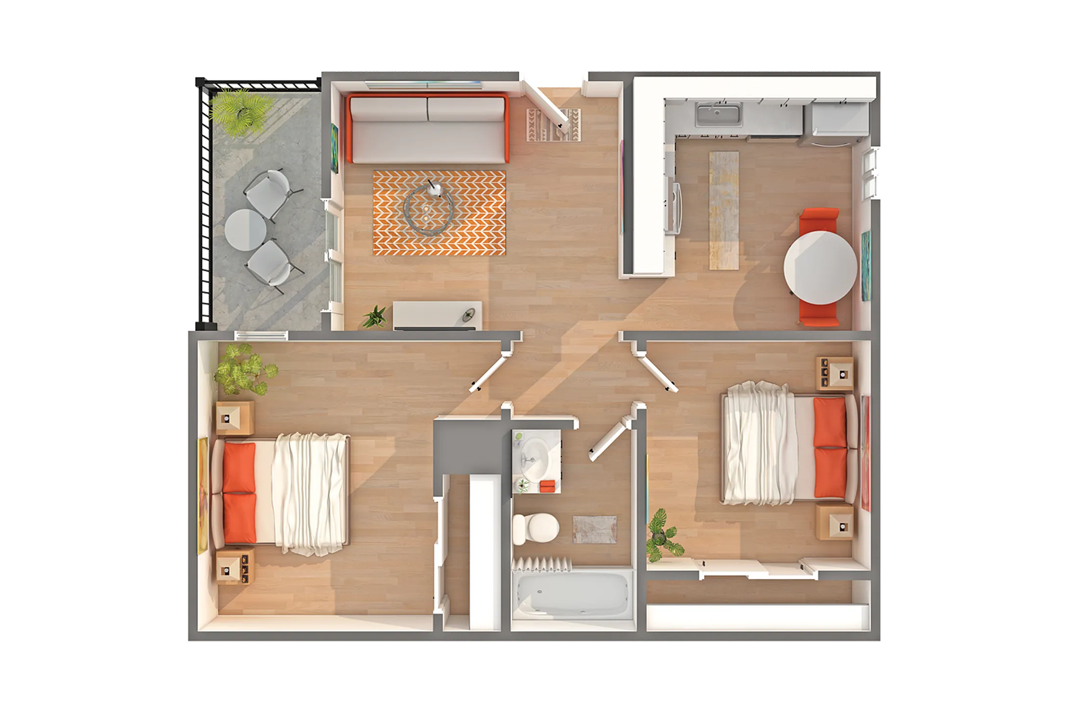 Marina | 2-Bedroom Floorplan