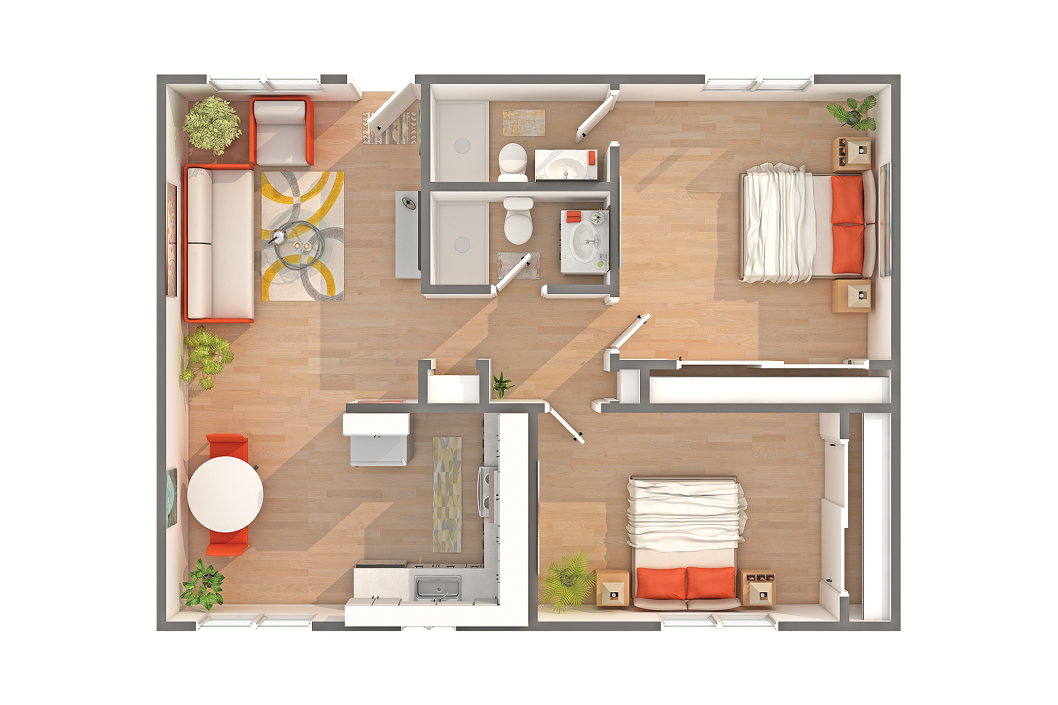 Nautilus | 2-Bedroom Floorplan