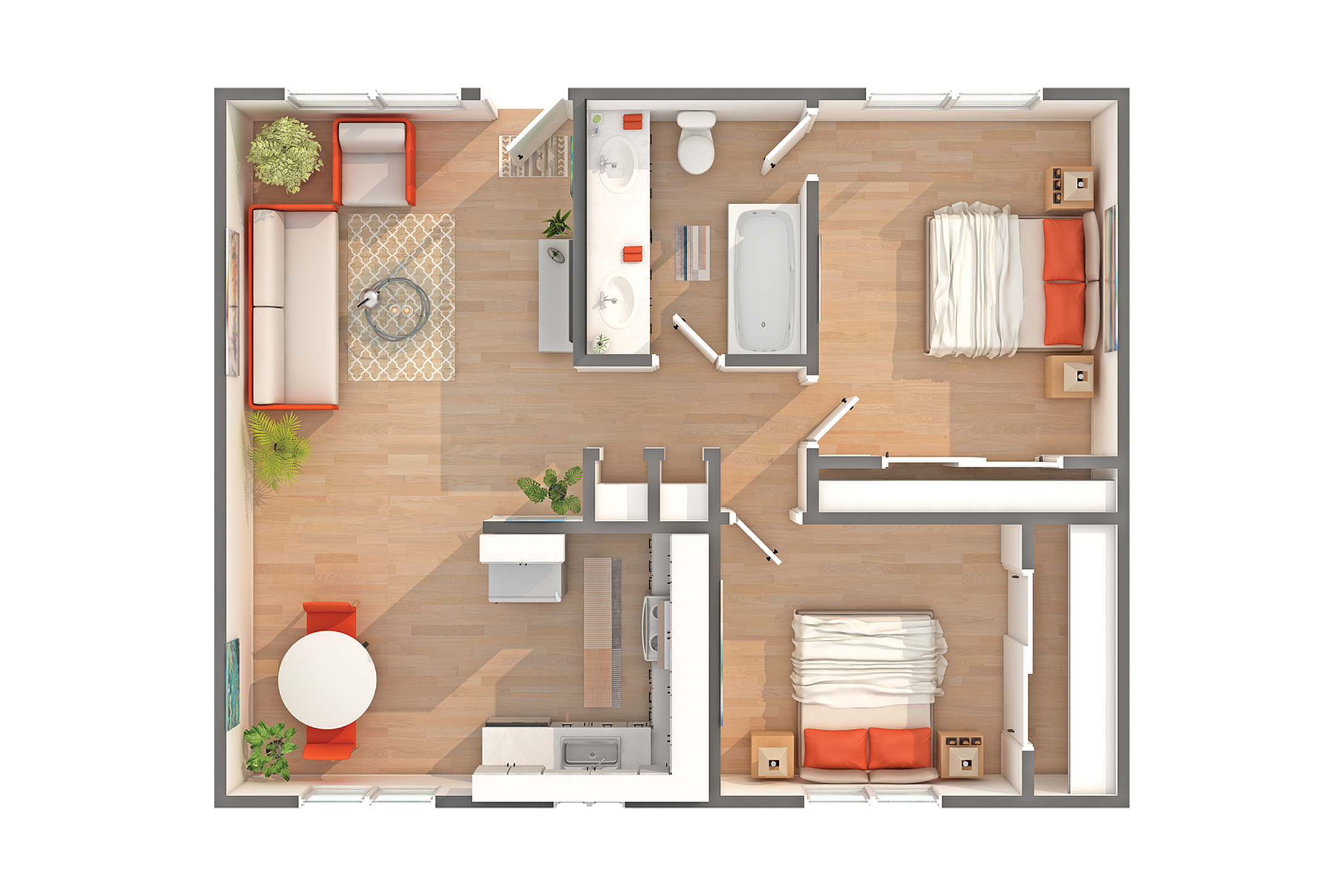 Vista | 2-Bedroom Floorplan
