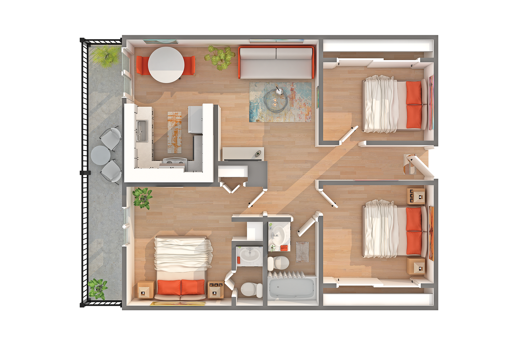 Acadia | 3-Bedroom Floorplan