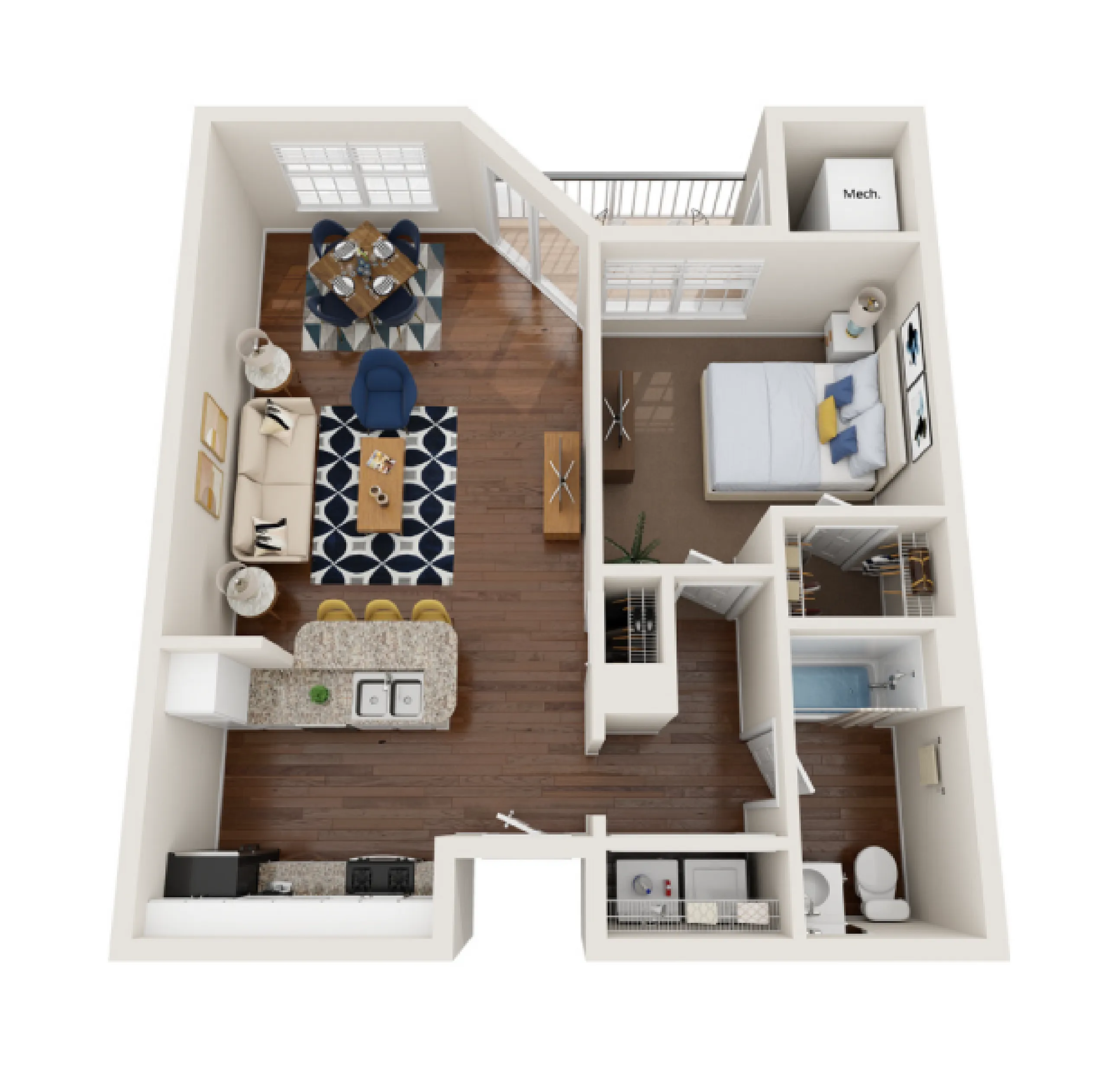 Auburn | 1-Bedroom Floorplan