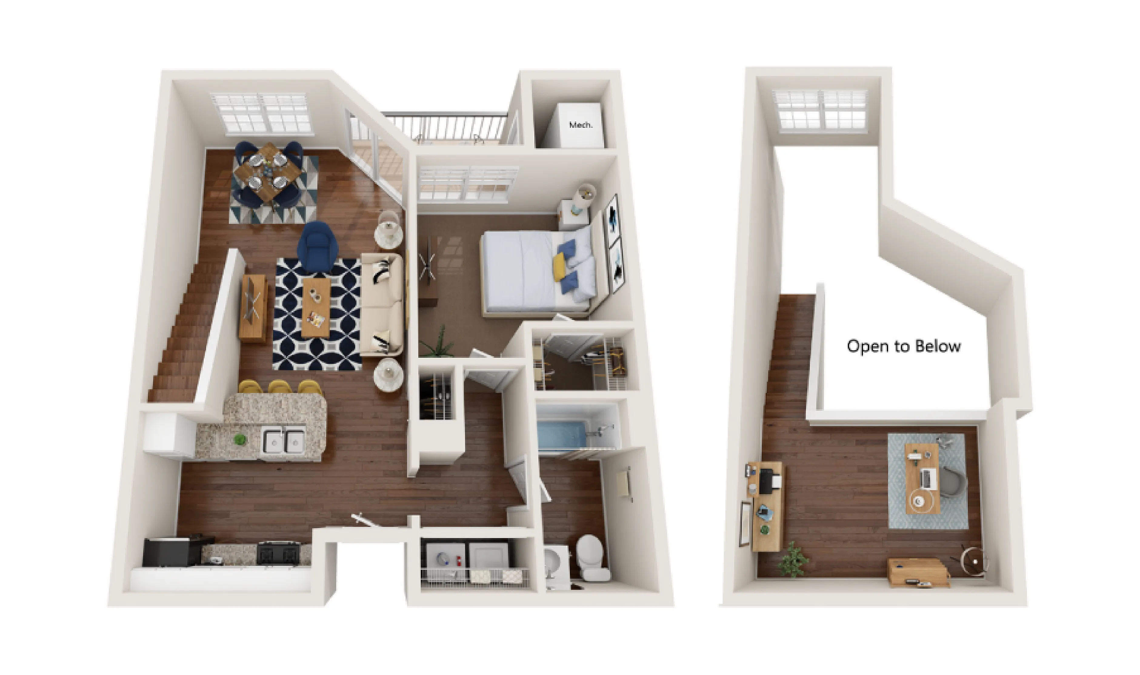 Auburn Loft | 1-Bedroom Floorplan