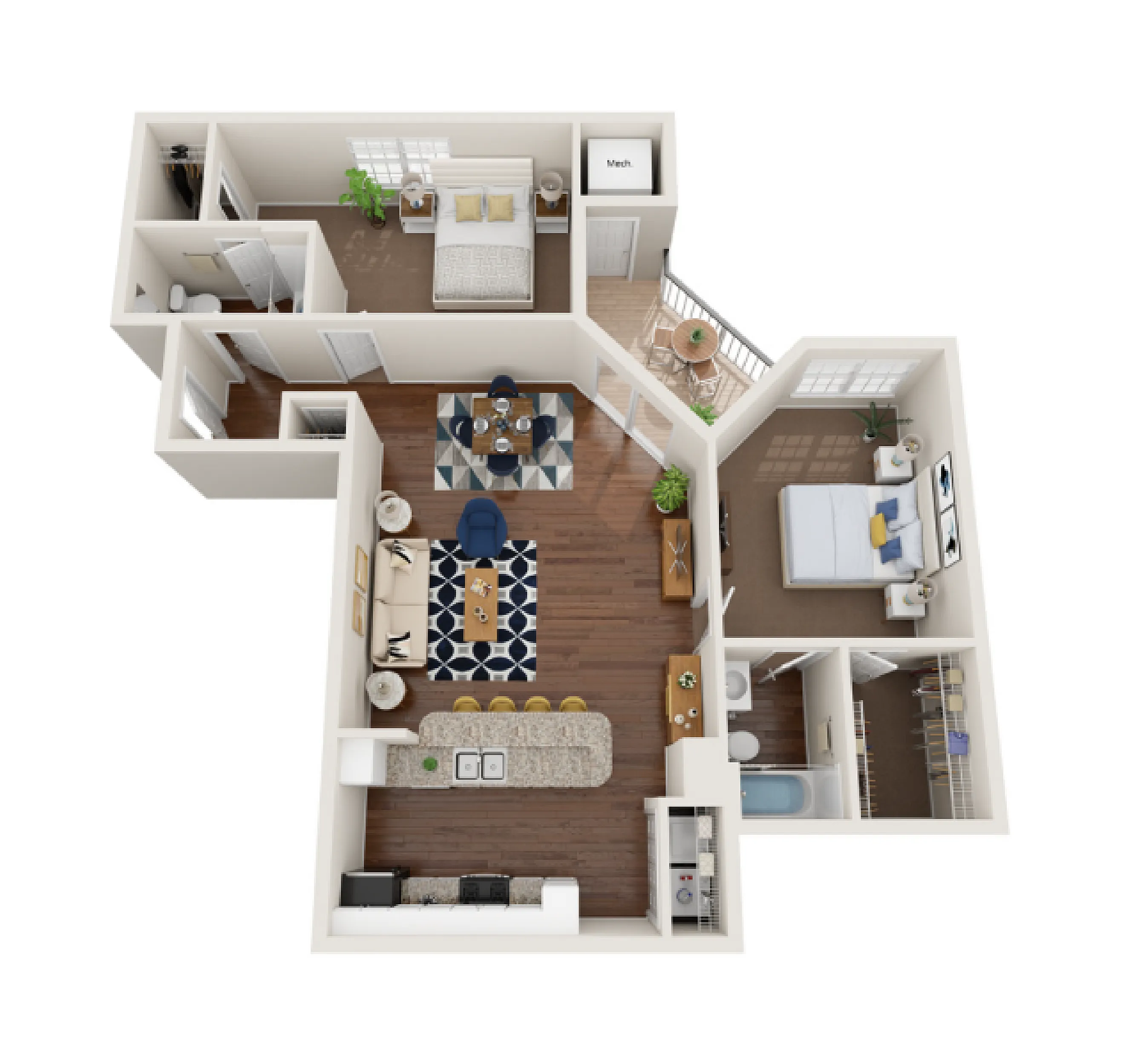 Columbia | 2-Bedroom Floorplan