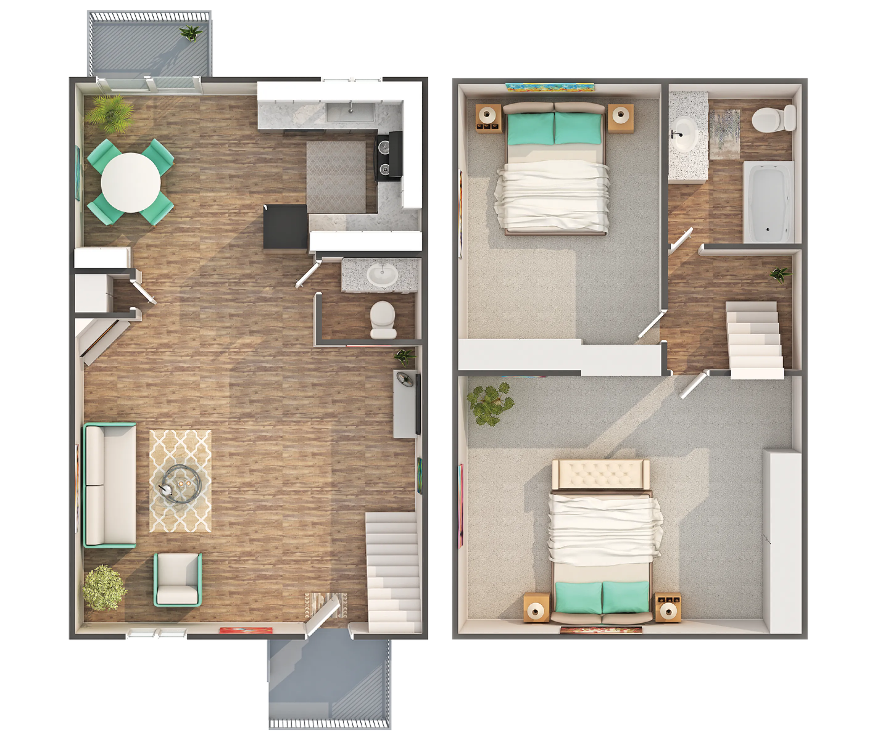 Villa | 2-Bedroom Floorplan