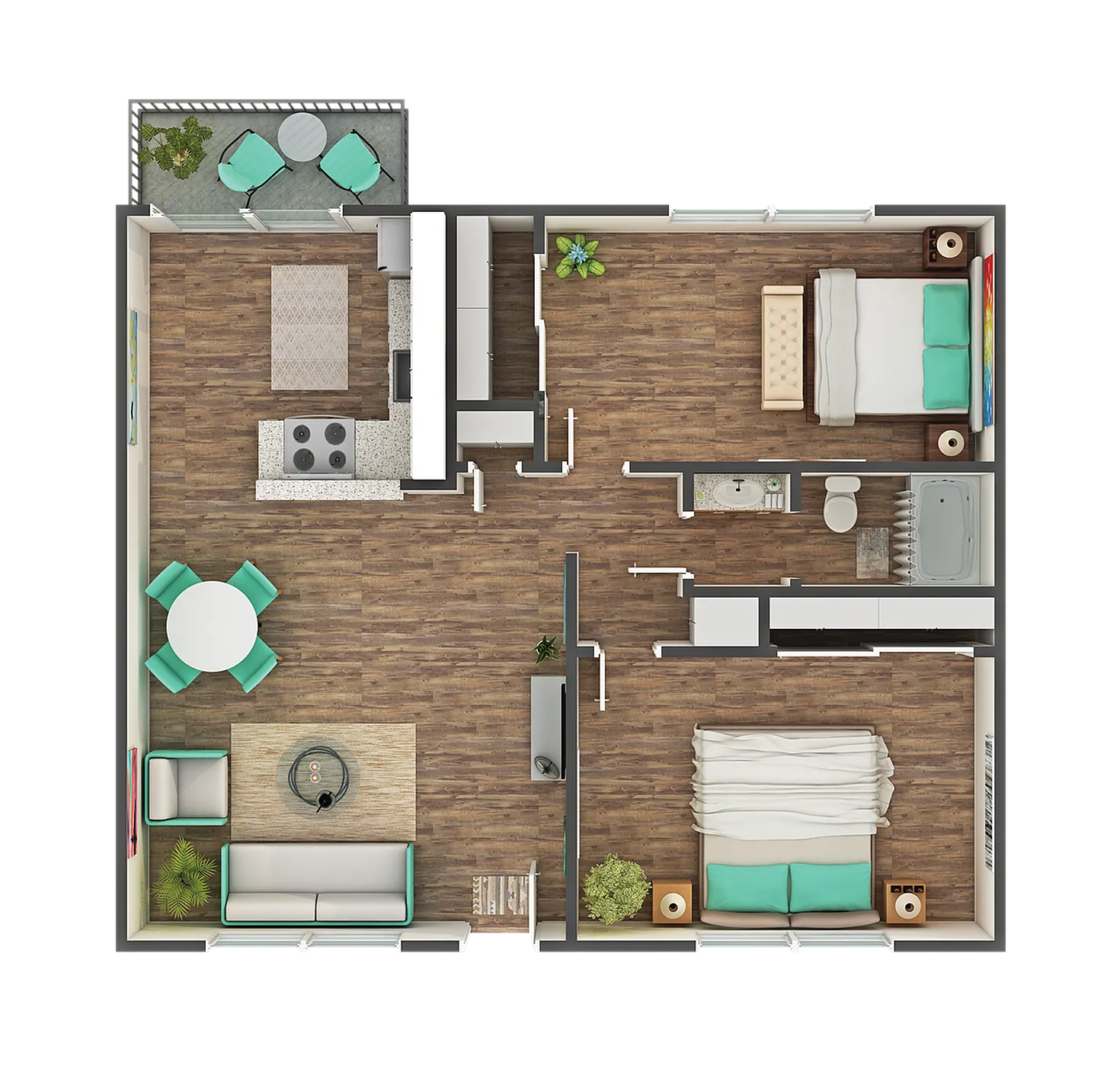 Azure 2x1 floor plan