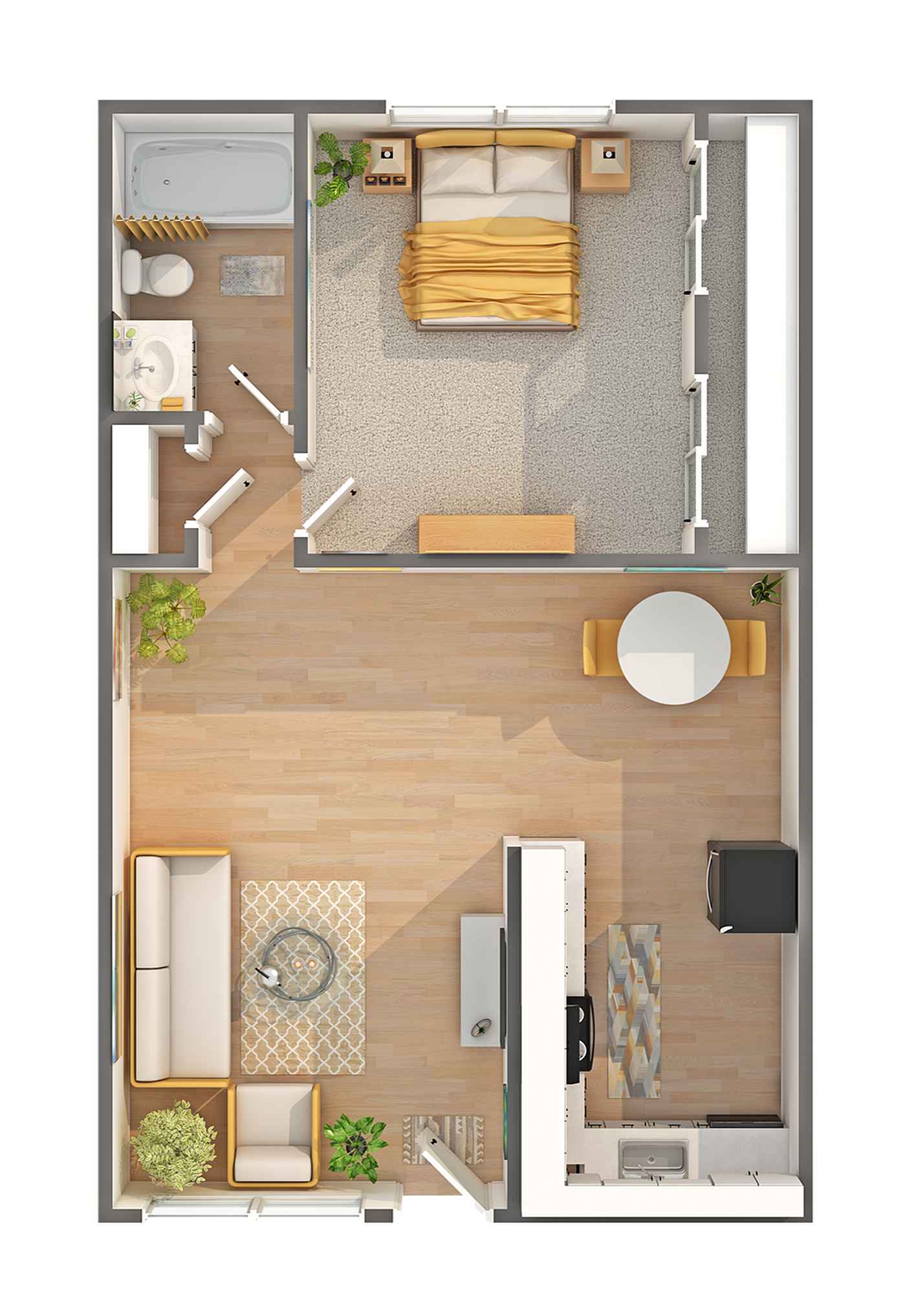 Arbor | 1-Bedroom Floorplan