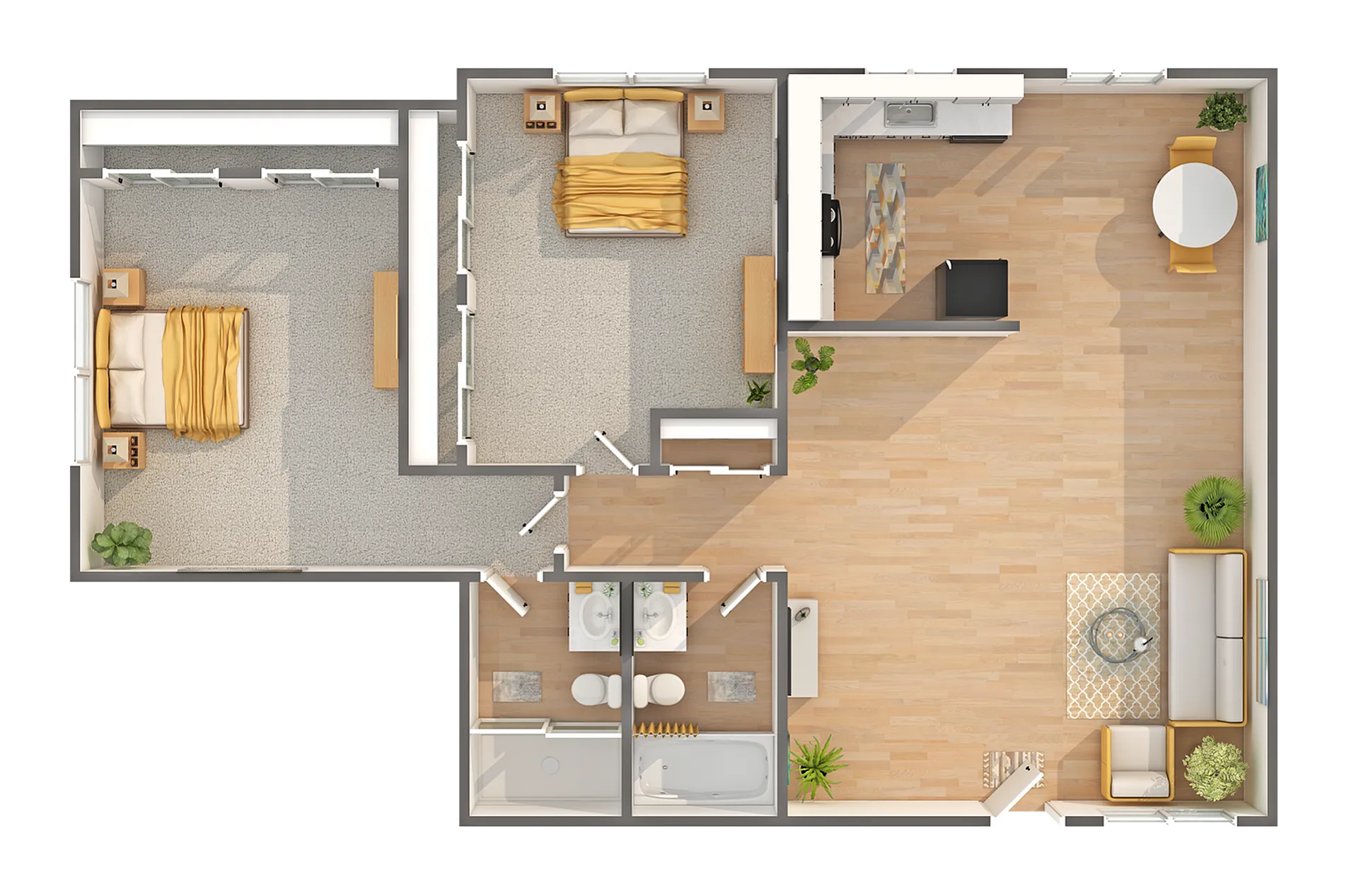 Meadow | 2-Bedroom Floorplan