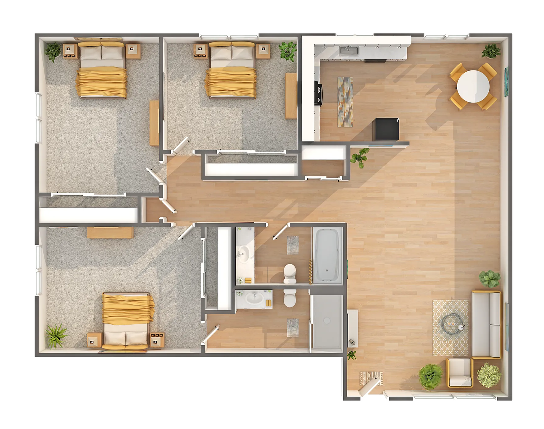 Terrace | 3-Bedroom Floorplan