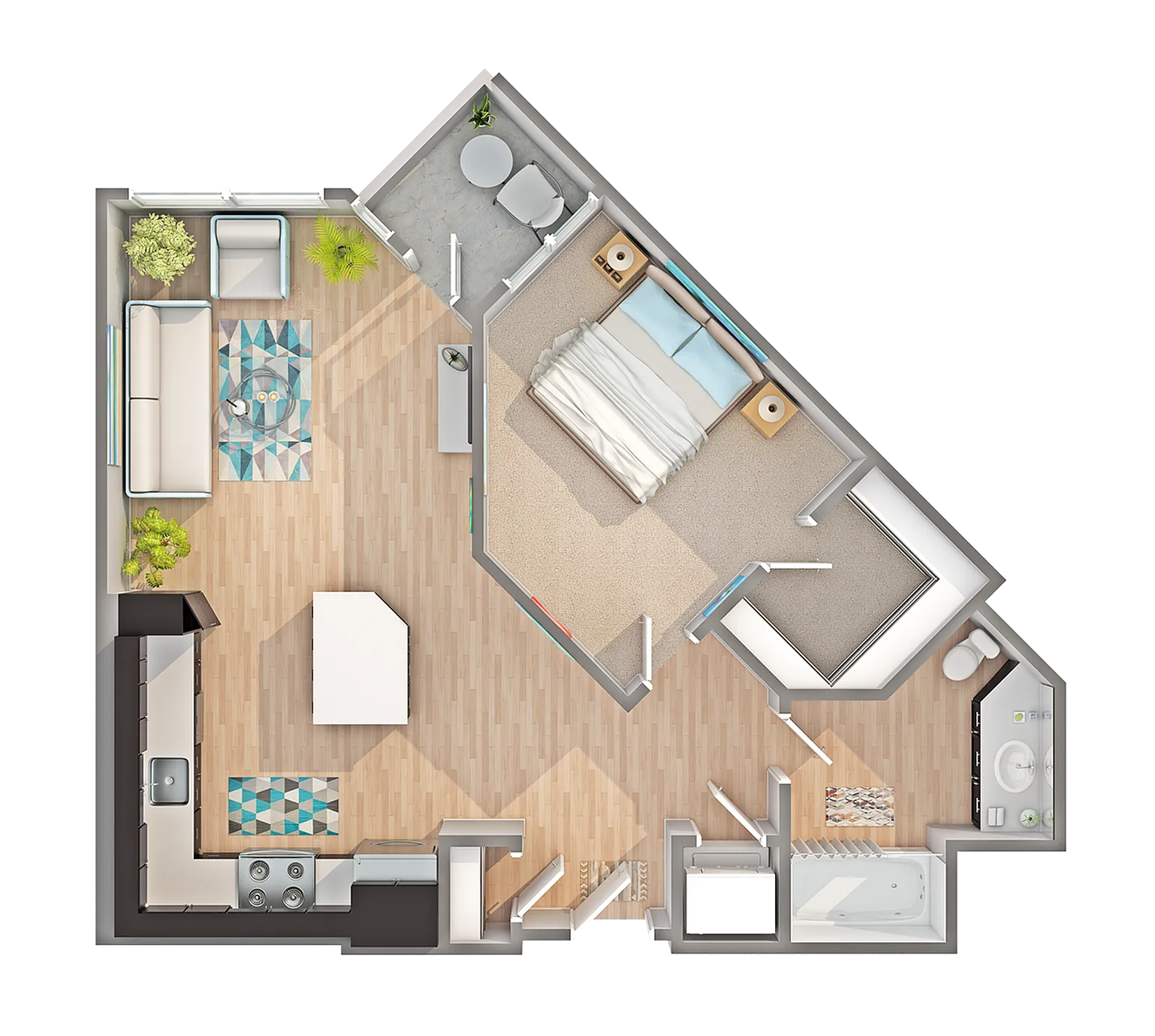 A2 | 1-Bedroom Floorplan