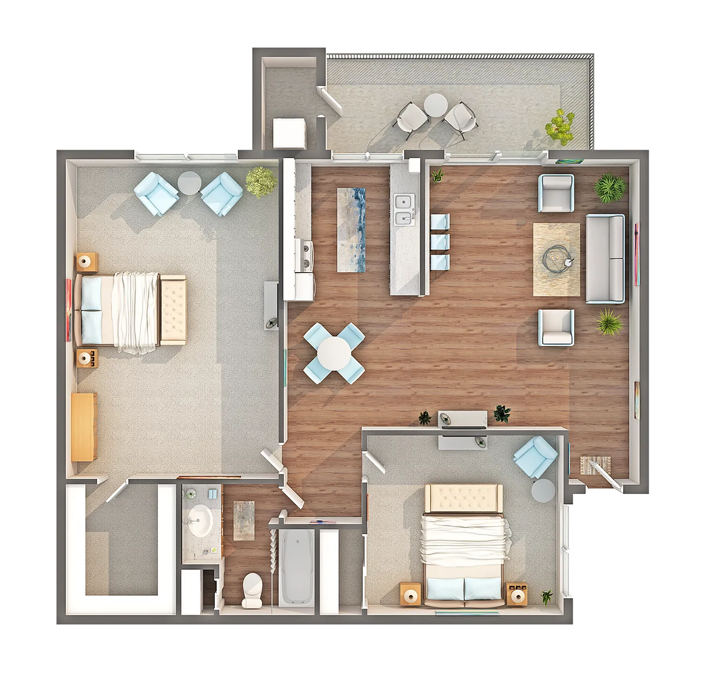Redwood | 2-Bedroom Floorplan