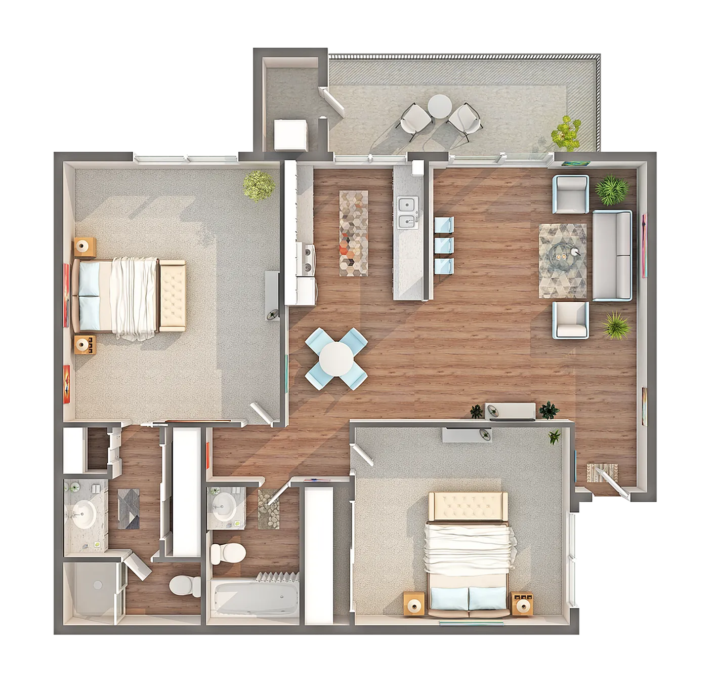 Sequoia | 2-Bedroom Floorplan
