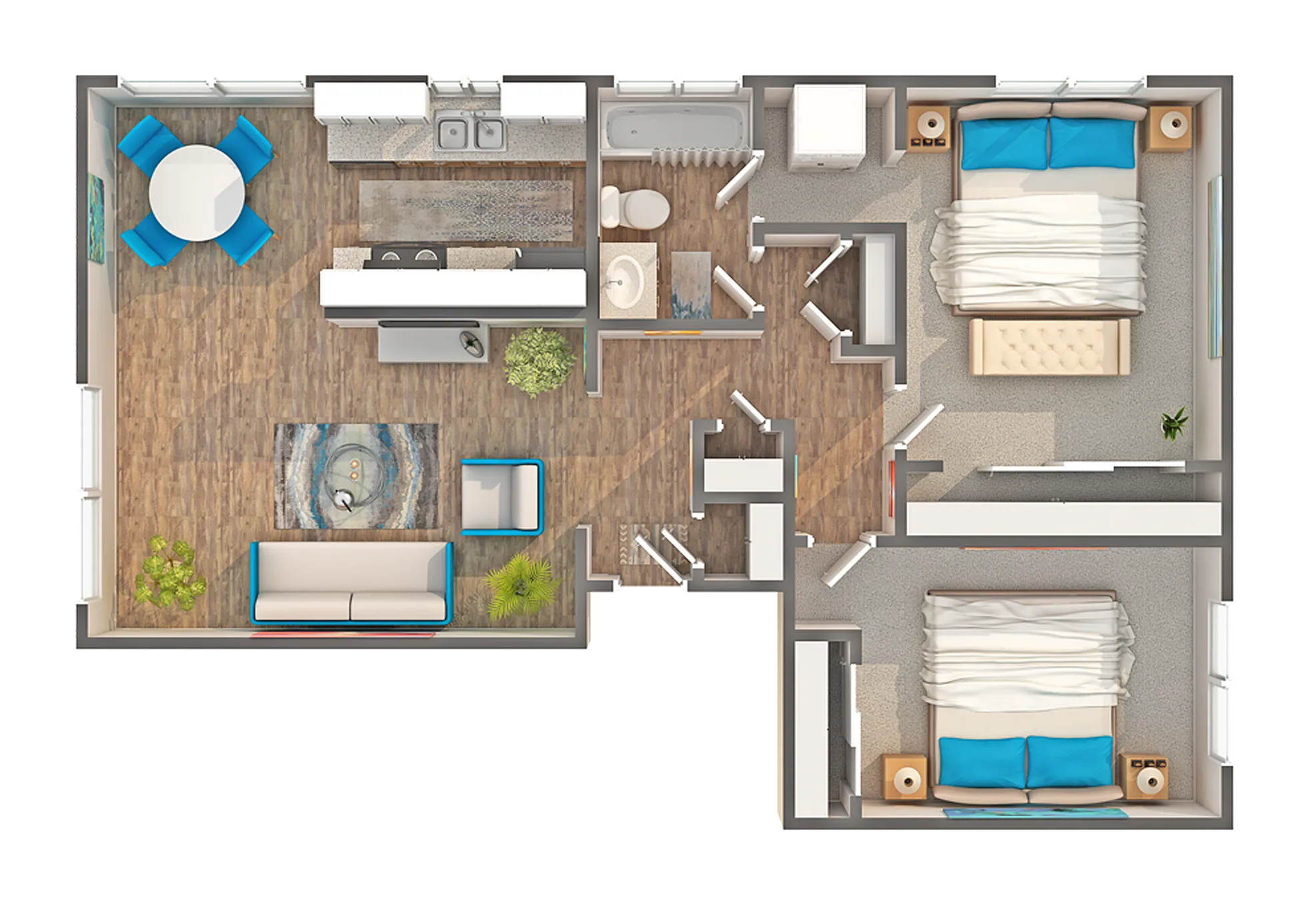 River with W/D floor plan