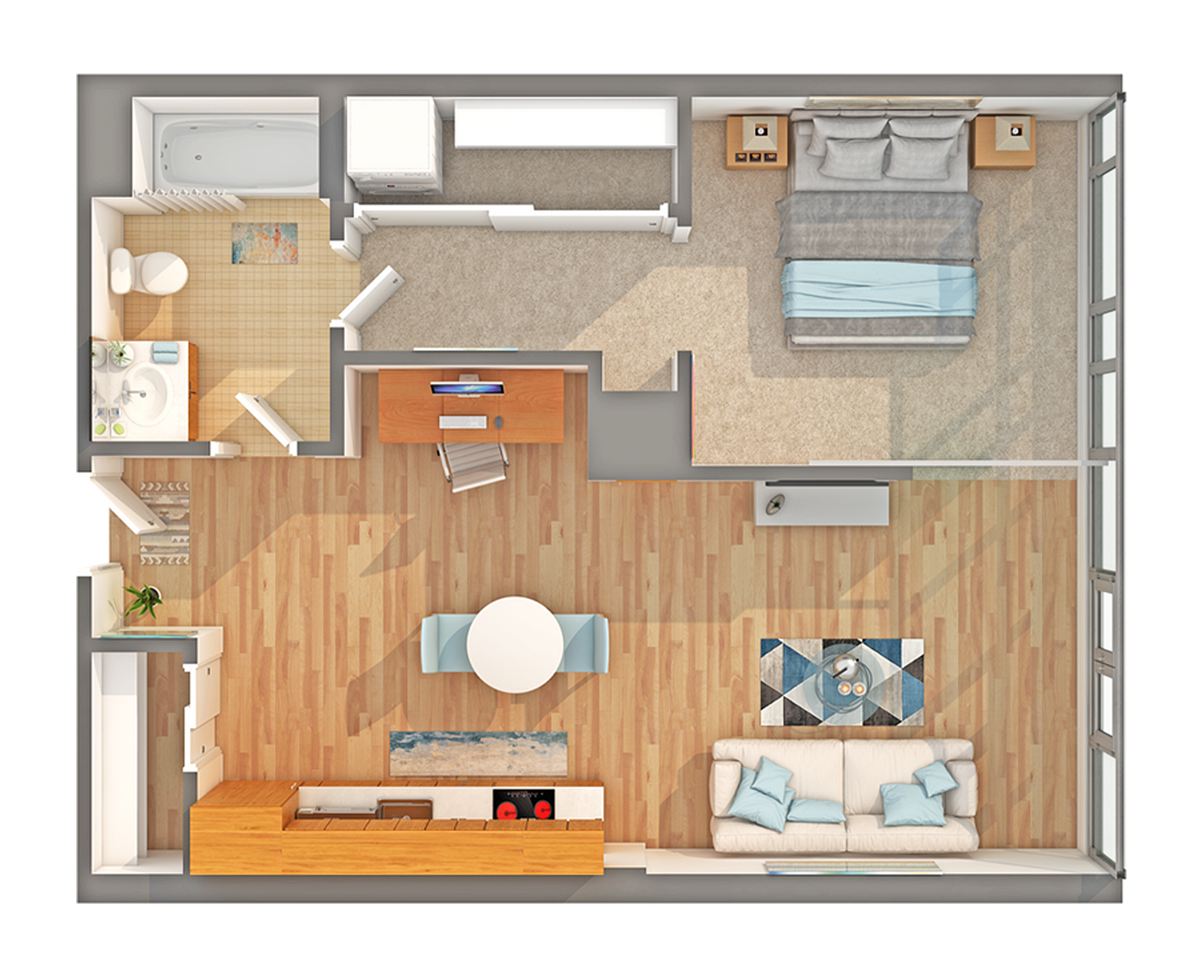 1x1 - C Floorplan