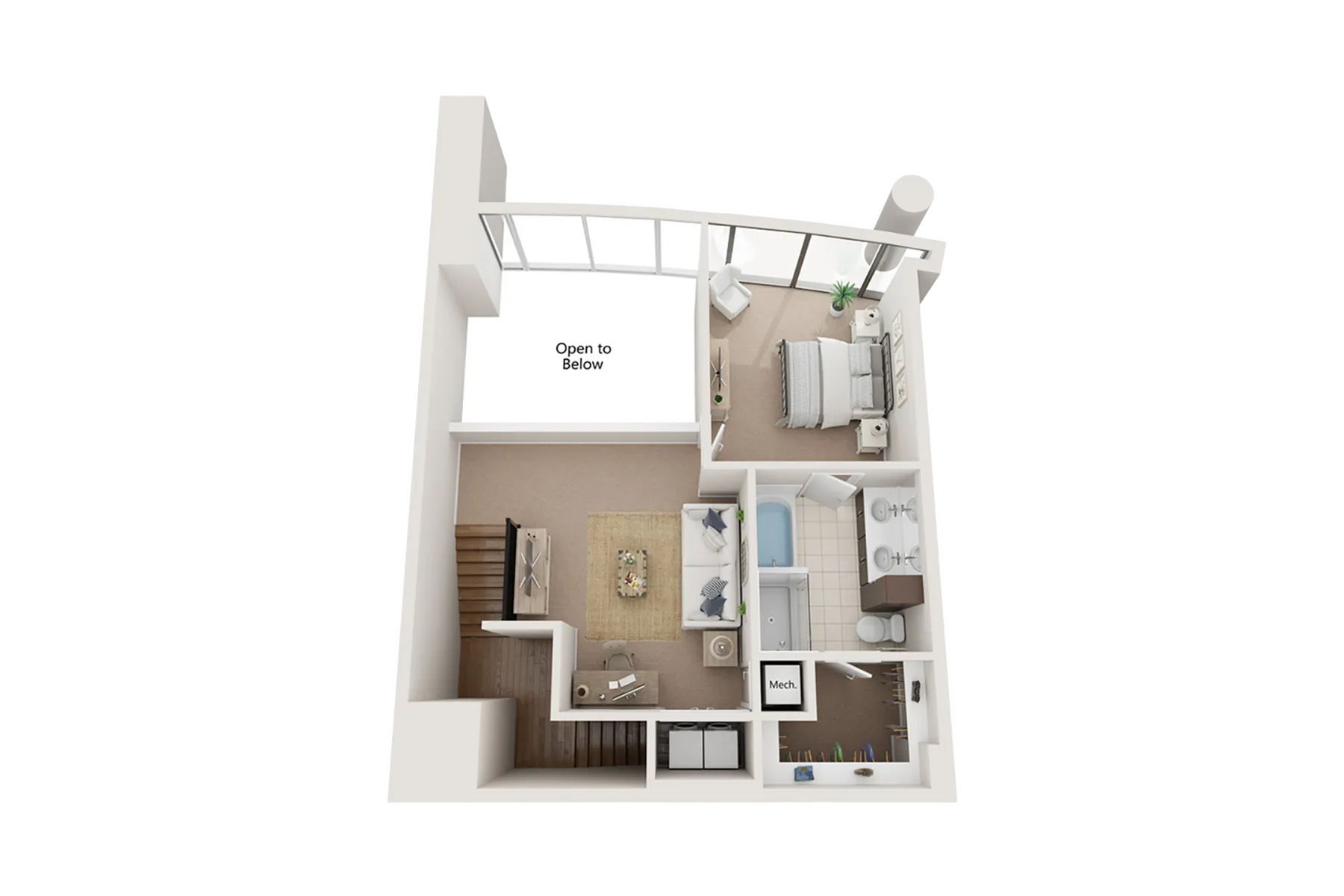Arrive Upper Kirby_1BR 1BA Garden Loft C 2nd floor