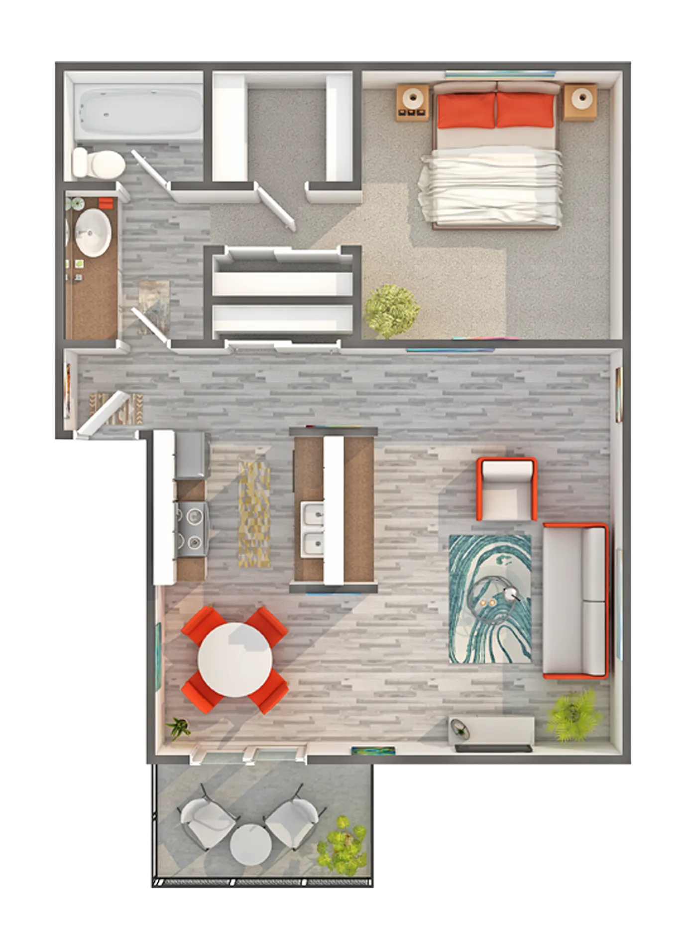 Hibiscus | 1-Bedroom Floorplan