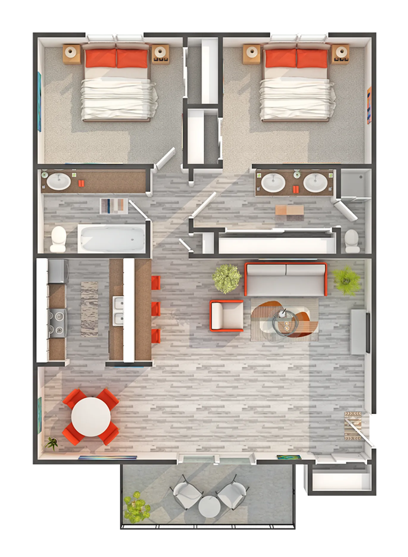 Lilac | 2-Bedroom Floorplan